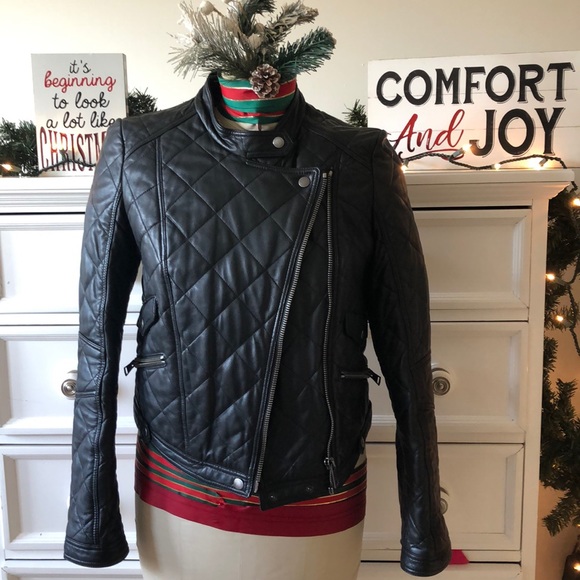 saks jandel Jackets & Blazers - Saks Jandel Burberry Brit black leather jacket